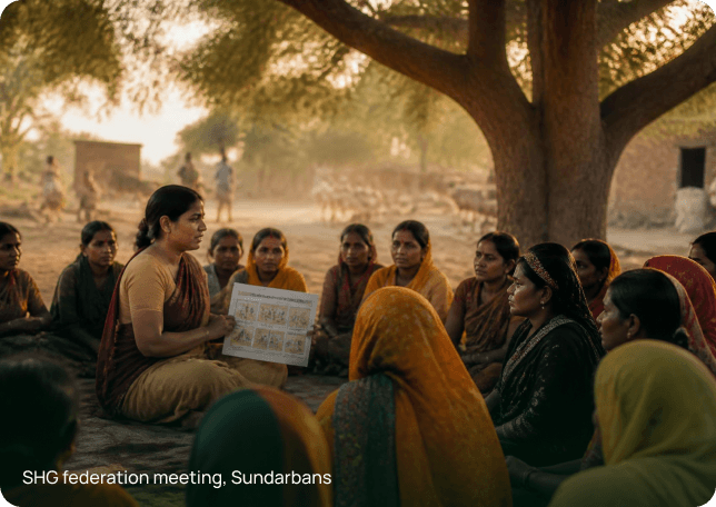 SHG federation meeting, Sundarbans